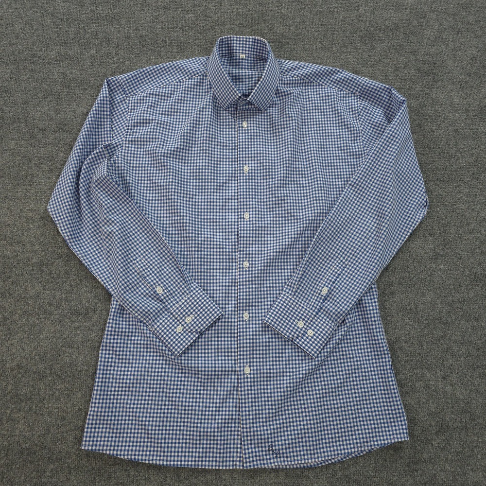 State & Liberty Men's Blue Gingham Button-Down Shirt - Size XXL
